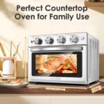 Geek Chef Air Fryer Oven 26 QT, Big Air Fryer, Toast Oven with Bake, Roast, Pizza, Easy to Use & Clean, 6 Slice Toast, Stainless Steel - Image 4