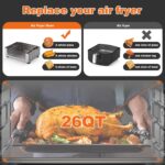 Geek Chef Air Fryer Oven 26 QT, Big Air Fryer, Toast Oven with Bake, Roast, Pizza, Easy to Use & Clean, 6 Slice Toast, Stainless Steel - Image 6