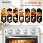 Geek Chef Air Fryer Oven 26 QT, Big Air Fryer, Toast Oven with Bake, Roast, Pizza, Easy to Use & Clean, 6 Slice Toast, Stainless Steel - Image 7