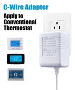 24 Volt Transformer, C Wire Adapter Thermostat, Compatible with Conventional Thermostats and Doorbells Power Supply (23ft Cable) - Image 3