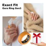 6 Pack Silicone Ring Cover Compatible with Oura Ring Protector, Elastic Ring Cover for Oura Ring Gen 3 for Working Out Women Men(Black+Blue+White+Grey+Orange+Transparent, (L (12/13/14)) - Image 3