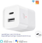 Tuya app Micro WiFi USB Type C Adaptor, Smart 5-12V DC Outlet Switch,Remote Timer Your USB Device by Phone app,Compatible with Alexa Google Home - Image 3
