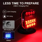 Agrieyes USB-C Wireless Trailer Lights, Adjustable Magnetic Tow Light with Retroreflectors, Rechargeable Towing Light Kit Reverse for Trucks, Boat, RV, Vehicle, Caravan - Image 5