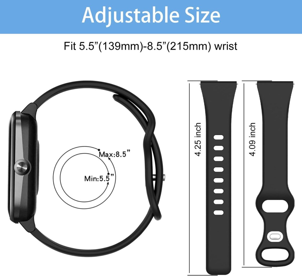 10 Pack 20mm Slim Watch Bands Compatible with Amazfit GTS/GTS 2/GTS 2e/GTS 2 mini/GTS 3/GTS 4/GTS 4 mini, Soft Silicone Band Sport Replacement Strap for Amazfit Bip/Bip U Pro/Bip 3/Bip 3 Pro - Image 4