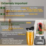 Blender Cups Replacement for Ninja, 24oz & 32oz Ninja Blender Cups with To-Go Lids Compatible with Ninja BN401, BL456, BL480, BL2012, BL2013, BL4501, BN751, BN801, SS101, SS151 (2 Pack) - Image 4