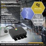 Smart Heavy Duty Outdoor Power Strip WiFi Plug Water-Resistant Socket, Electrical Power Extension Cord, Outlet Switch and Timer Works Remotely with Alexa, G Assistant (4 Sockets) Black - Image 5