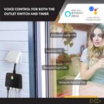 Smart Heavy Duty Outdoor Power Strip WiFi Plug Water-Resistant Socket, Electrical Power Extension Cord, Outlet Switch and Timer Works Remotely with Alexa, G Assistant (4 Sockets) Black - Image 9