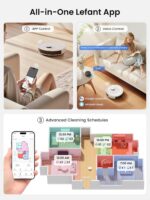 Lefant LiDAR Robot Vacuum and Mop, 45-Day Self-Emptying, 190° PSD Obstacle Avoidance, Customized Cleaning, Multi-Floor Mapping, 5500Pa Strong Suction, 140 Min Runtime, 2.4&5G WiFi, M2 Pro - Image 7