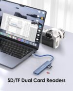 LENTION USB C Hub with 100W Charging, 4K HDMI, Dual Card Reader, USB 3.0 & 2.0 Compatible 2023-2016 MacBook Pro, New Mac Air/Surface, Chromebook, More, Stable Driver Adapter (CB-CE18,Blue) - Image 4