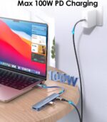 LENTION USB C Hub with 100W Charging, 4K HDMI, Dual Card Reader, USB 3.0 & 2.0 Compatible 2023-2016 MacBook Pro, New Mac Air/Surface, Chromebook, More, Stable Driver Adapter (CB-CE18,Blue) - Image 6