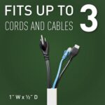Legrand Wiremold CMK50 Cordmate II 10 Foot 12 Piece Cord Cover Kit, Organizer for Wall, Holds Up to 3 Cords or Cables, White (1 Pack) - Image 4