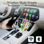 Wireless Carplay Adapter for iPhone, Mini Wireless Car Play Adapter, Includes USB-A to USB-C Dongle, Converts Wired to Wireless, Plug & Play Carplay Dongle for iPhone iOS 10 and Above - Image 3