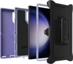 OtterBox Galaxy S23 Ultra Defender Series Case - Mountain Majesty (Purple), Rugged & Durable, with Port Protection, Includes Holster Clip Kickstand - Image 4