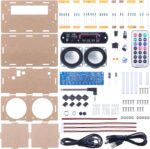 DIY Bluetooth-Compatible Speaker Kit,Recording Function FM Radio Soldering Practice Kit with LED Spectrum,TF/AUX/Bluetooth/USB Support,Remote Control Soldering Project for Indoor/Outdoor Use - Image 3