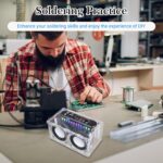 DIY Bluetooth-Compatible Speaker Kit,Recording Function FM Radio Soldering Practice Kit with LED Spectrum,TF/AUX/Bluetooth/USB Support,Remote Control Soldering Project for Indoor/Outdoor Use - Image 4