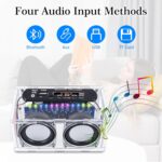 DIY Bluetooth-Compatible Speaker Kit,Recording Function FM Radio Soldering Practice Kit with LED Spectrum,TF/AUX/Bluetooth/USB Support,Remote Control Soldering Project for Indoor/Outdoor Use - Image 5