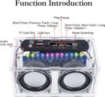 DIY Bluetooth-Compatible Speaker Kit,Recording Function FM Radio Soldering Practice Kit with LED Spectrum,TF/AUX/Bluetooth/USB Support,Remote Control Soldering Project for Indoor/Outdoor Use - Image 8