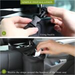 2 PCS Car Trash Bag, Large Capacity Washable Oxford Back Seat Hanging Bag with Elastic Opening, Auto Headrest Waterproof Trash Garbage Can for Outdoor Traveling Home Use - Image 4