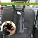 2 PCS Car Trash Bag, Large Capacity Washable Oxford Back Seat Hanging Bag with Elastic Opening, Auto Headrest Waterproof Trash Garbage Can for Outdoor Traveling Home Use - Image 5