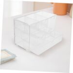 Angoily Transparent Multi Drawer Desk Organizer Storage Box for Office and Makeup Tidy Up with Practical Desktop Drawer System for Cosmetics and Stationery - Image 5