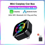 2 in1 Wired to Wireless CarPlay Adapter Plug & Plug Auto Connect Converts for Wired Cars Compatible CarPlay & Android Auto - Image 3