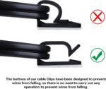 120 Pcs XHF Adhesive Cable Wire Clips White, Cable Staples Outdoor Cable Management Wire Organizer Cord Holder for Under Desk, Car, Wall, TV PC Ethernet Cable - Image 5