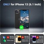 for iPhone 13 case, with [Compatible with MagSafe][Military Grade Drop Protection][Heavy Duty Protection][Non-Slip][Shockproof] with 2-Layer Durable Bumper Phone Case 6.1''-Black - Image 8