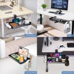 KDD Under Desk Organizer - 360° Rotating Clamp-On Tray with Headphone Hook, Phone & Tablet Holder, Cup Holder, and Cable Management - No Drilling Desk Storage Accessories for Office and Home - Image 9