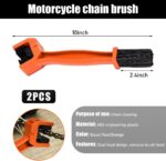 2 PCS Bike or Motorcycle Chain Washer, Functional Motorbike Chain Gear Dirt Stain Cleaning Brushes, Bicycle Chain Cleaning Double Head Brush Tool, Motorcycle Accessories (Orange-2pcs) - Image 3
