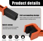 2 PCS Bike or Motorcycle Chain Washer, Functional Motorbike Chain Gear Dirt Stain Cleaning Brushes, Bicycle Chain Cleaning Double Head Brush Tool, Motorcycle Accessories (Orange-2pcs) - Image 5