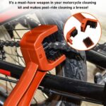 2 PCS Bike or Motorcycle Chain Washer, Functional Motorbike Chain Gear Dirt Stain Cleaning Brushes, Bicycle Chain Cleaning Double Head Brush Tool, Motorcycle Accessories (Orange-2pcs) - Image 7