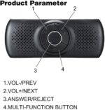 Wireless Bluetooth Car Kit, Handsfree Speakerphone Multipoint Sun Visor Speaker, Support Siri Google Assistant TF Card, Car Speaker for Safe Driving - Image 4