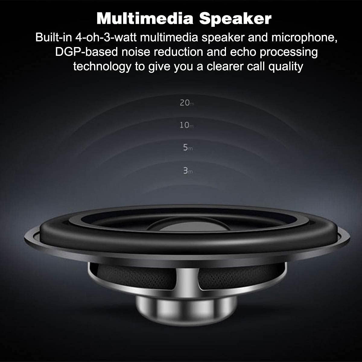 Wireless Bluetooth Car Kit, Handsfree Speakerphone Multipoint Sun Visor Speaker, Support Siri Google Assistant TF Card, Car Speaker for Safe Driving - Image 8