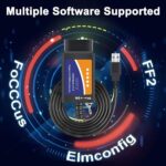 ELM327 USB Adapter OBD2 Scanner for Windows, ELMconfig FoCCCus Diagnostic Scan Tool with MS-Can/HS-Can Switch for Ford Lincoln Mazda Mercury Series Vehicles - Image 4