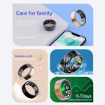 Smart Ring for Women & Men, Health Fitness Tracker with Sleep Monitor, Long-Lasting Battery, Activity Tracker Ring (Gold, 7) - Image 4