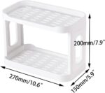 2-Tier Desk Organizers & Dispensers，Mail Holder for Office Desk Organization，Kitchen Spice Rack or Bathroom Countertop Organizer, Gift for Teachers, Classmates, and Friends,White - Image 3
