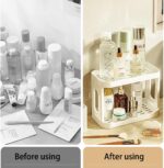 2-Tier Desk Organizers & Dispensers，Mail Holder for Office Desk Organization，Kitchen Spice Rack or Bathroom Countertop Organizer, Gift for Teachers, Classmates, and Friends,White - Image 6