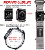 Hemsut Compatible With Apple Watch Band, Super Rugged Nylon Sports Strap With Woven Loop Design For iWatch 42/44/45/38/40/41/49mm, Military Strap For Ultra 1/2 Series 10/9/8/7/6/5/4/3/2/1/SE Men Women - Image 6