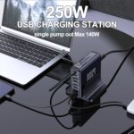 Aftertop 250W USB C Charger, 8-Ports PD3.1 140W Fast Charging Station, Compact Laptop GaN Charger for MacBook, iPad, iPhone 16 15 Pro Max, Galaxy S24/S23 Ultra, Pixel and More - Image 10