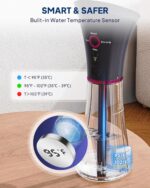 Upgraded Ear Wax Removal with One-Piece Waste Tank, Safe Ear Cleaner with Water Temperature Sensor, FSA/HSA Eligible Effective Ear Irrigation Kit & USB-A to C Cable, IPX7, Slate Rose - Image 4