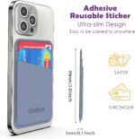 doeboe Leather Phone Card Holder for Back of Phone, Credit Card Case Stick on Cell Phone, Strongly Adhesive Phone Wallet Sleeve, Compatible with iPhone, Samsung, Android and All Smartphones - Image 5