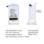 30A Hight Power WiFi Wireless Smart Switch with Energy Monitoring, DIY Switch for Smart Home Automation, Tuya APP Remote Control, Timer, Compatible with Alexa & Google Home - Image 4
