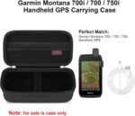Elonbo Carrying Case for Garmin Montana 700i / 700 / 750i Handheld GPS, Handheld Satellite Communicator Travel Holder, Extra Mesh Pocket Fits USB Cable, Black. - Image 3