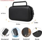 Elonbo Carrying Case for Garmin Montana 700i / 700 / 750i Handheld GPS, Handheld Satellite Communicator Travel Holder, Extra Mesh Pocket Fits USB Cable, Black. - Image 4