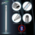 BoxWave Stylus Pen Compatible with Google Nest Hub (2nd Gen) - AccuPoint Active Stylus, Electronic Stylus with Ultra Fine Tip - Metallic Silver - Image 4