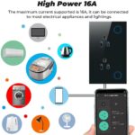 Smart Wall Socket with Touch Control, Zigbee/WiFi Tuya Outlet, Dual Power Plug, Compatible with Alexa & Gogle Home, Black/White Glass Panel US -zigbee-Black - Image 5