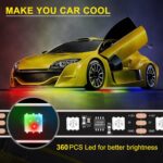 OPP ULITE Car Underglow Light Strip Dream Chasing Color, Upgraded Silicone Material, 212 Modes, 360pcs Led, APP Control Underbody Lights, 90x120x90, 6PC Pack - Image 3