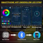 OPP ULITE Car Underglow Light Strip Dream Chasing Color, Upgraded Silicone Material, 212 Modes, 360pcs Led, APP Control Underbody Lights, 90x120x90, 6PC Pack - Image 7