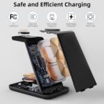 Wireless Charging Station, 3 in 1 Fast Wireless Charger for iPhone 15/14/13/12/11 Series/SE/XS/XS Max/XR/X/8/8 Plus, Charging Stand for Apple Watch SE/8/7/6/5/4/3/2/Ultra and AirPods Pro/3/2 - Image 4
