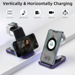 Wireless Charging Station, 3 in 1 Fast Wireless Charger for iPhone 15/14/13/12/11 Series/SE/XS/XS Max/XR/X/8/8 Plus, Charging Stand for Apple Watch SE/8/7/6/5/4/3/2/Ultra and AirPods Pro/3/2 - Image 7